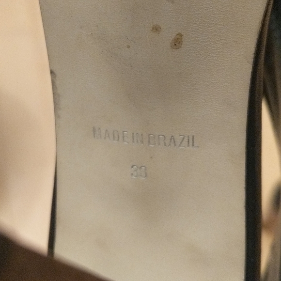 French connection heels size 8 leather wood heel - Picture 5 of 6